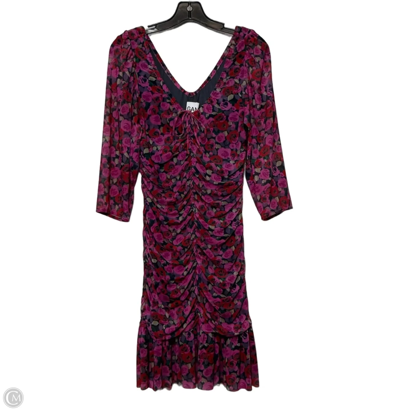 Dress Casual Midi By Ganni In Floral Print, Size: S