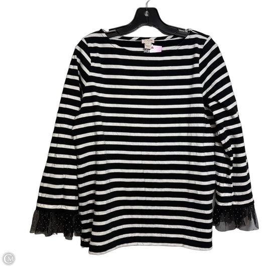 Top Long Sleeve Basic By J. Crew In Striped Pattern, Size: M