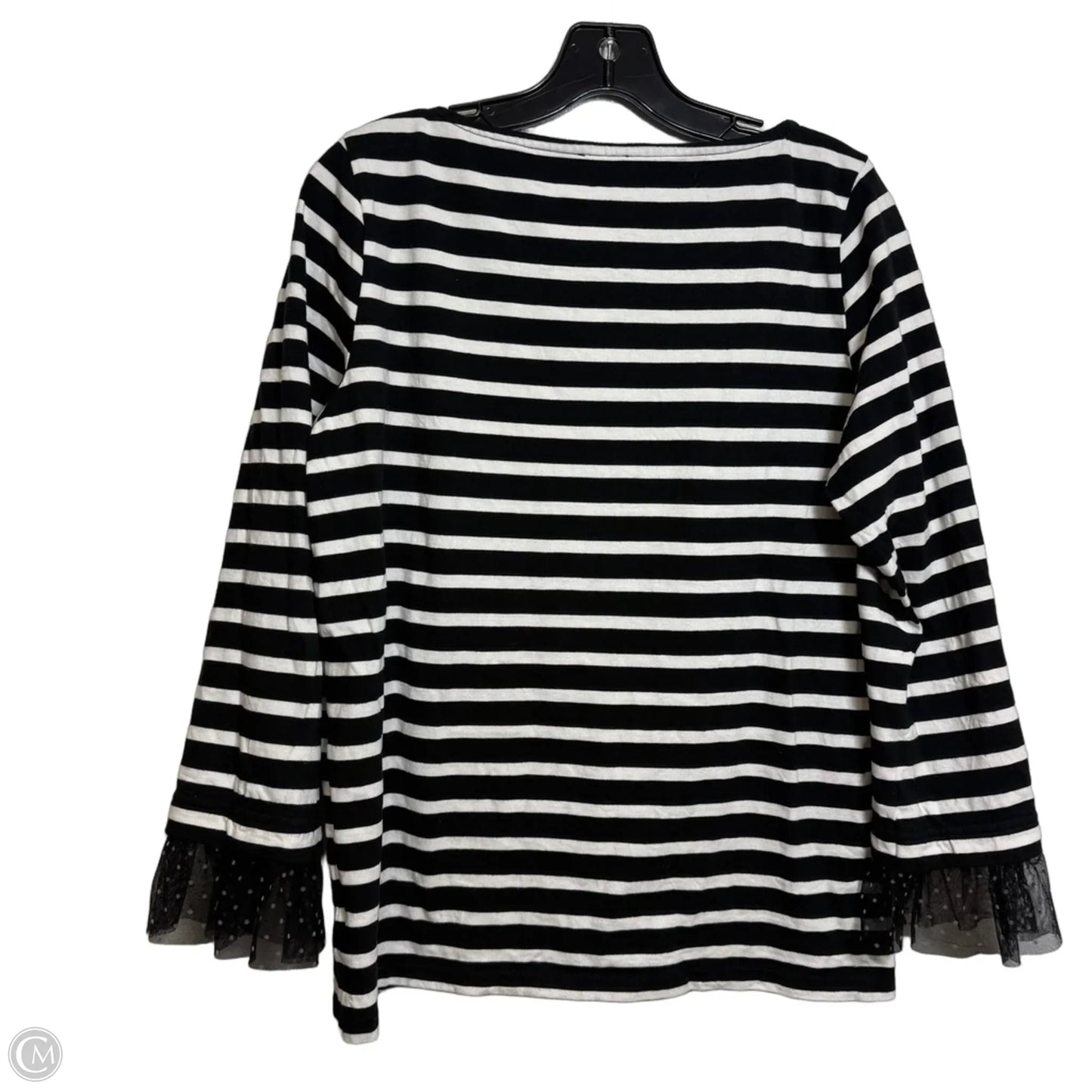 Top Long Sleeve Basic By J. Crew In Striped Pattern, Size: M