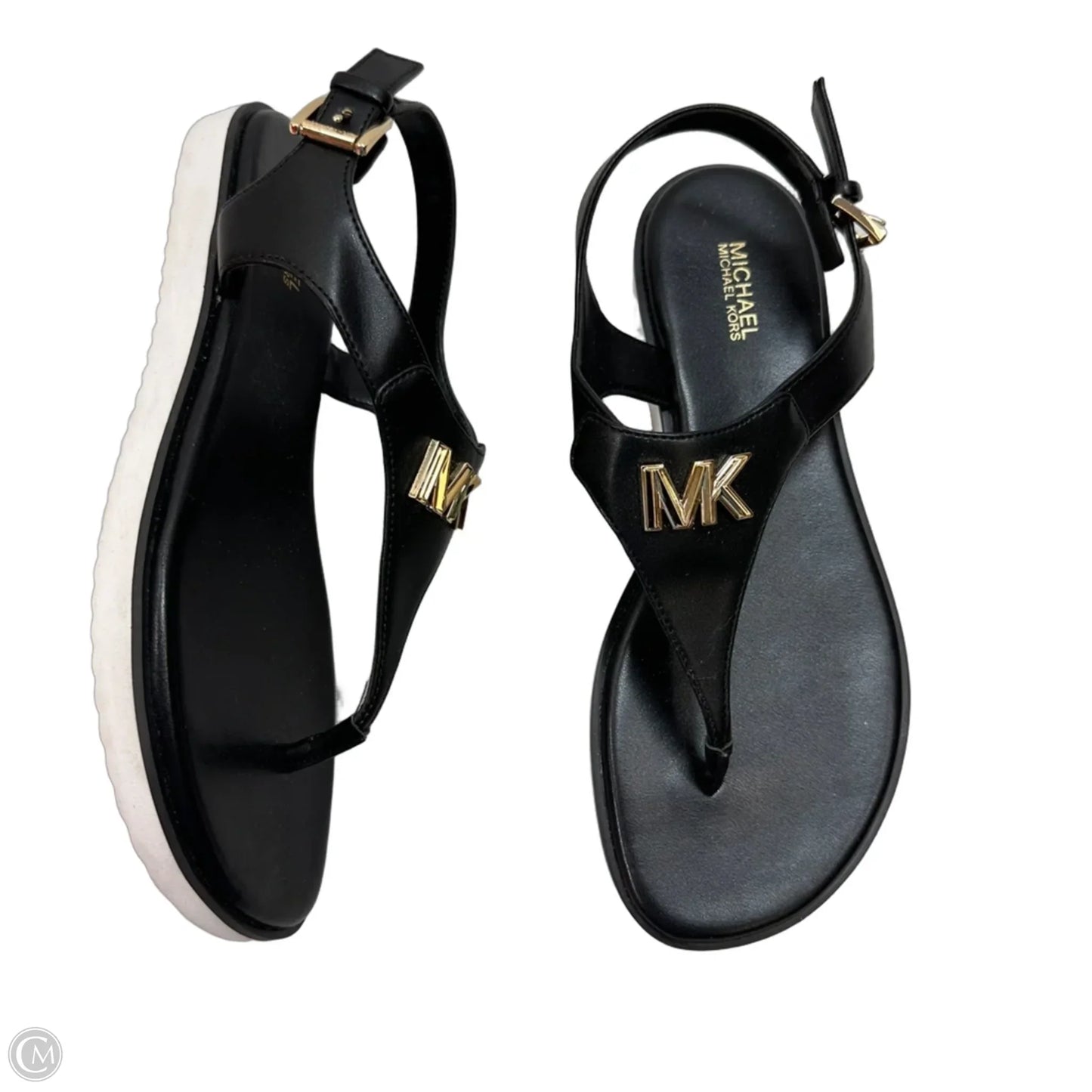 Sandals Flats By Michael By Michael Kors In Black, Size: 8