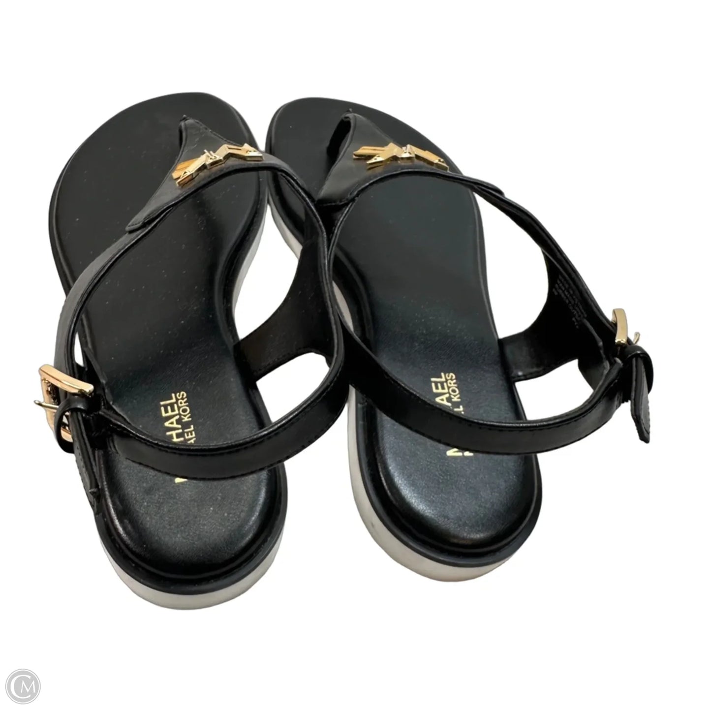 Sandals Flats By Michael By Michael Kors In Black, Size: 8