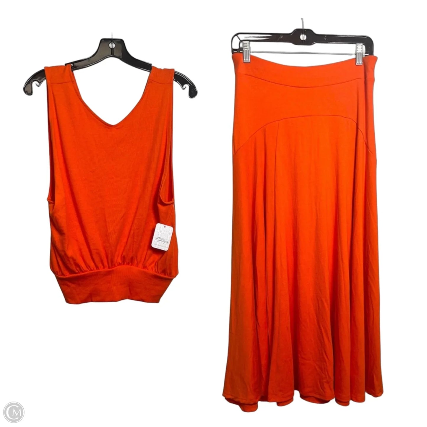 Skirt Set 2pc By Free People In Orange, Size: S