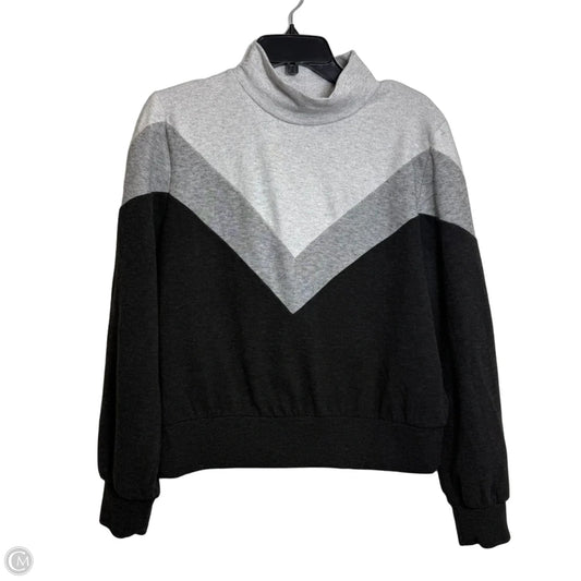 Sweatshirt Crewneck By Evereve In Black & Cream, Size: M