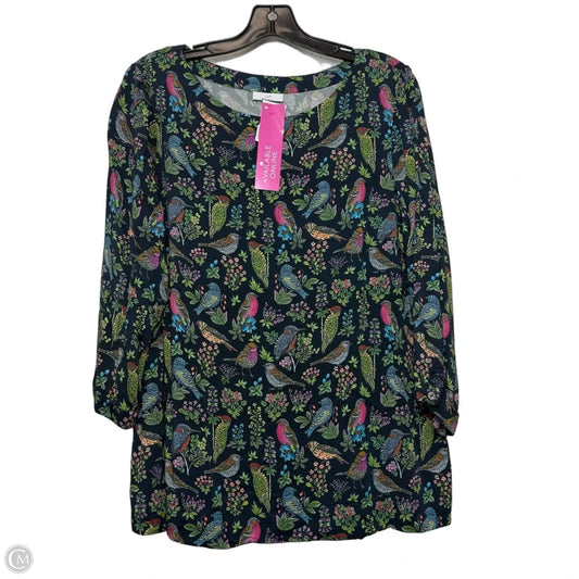 Top Long Sleeve By J. Jill In Navy, Size: M