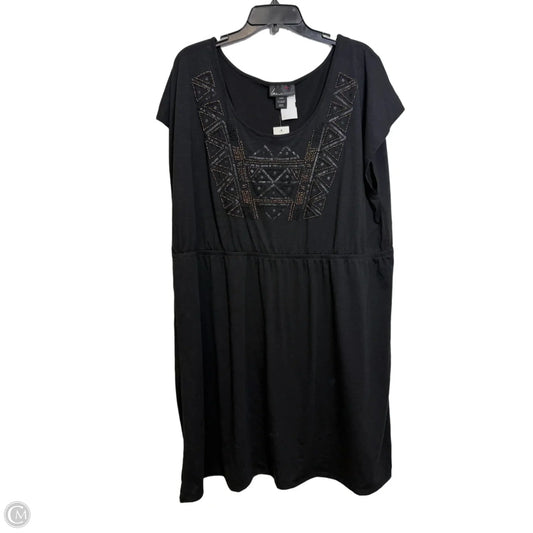 Dress Casual Midi By Lane Bryant In Black & Gold, Size: 22