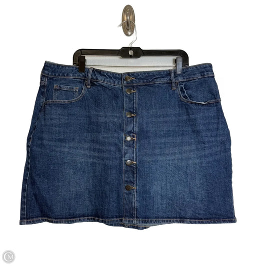 Skirt Mini & Short By Old Navy In Blue Denim, Size: 18