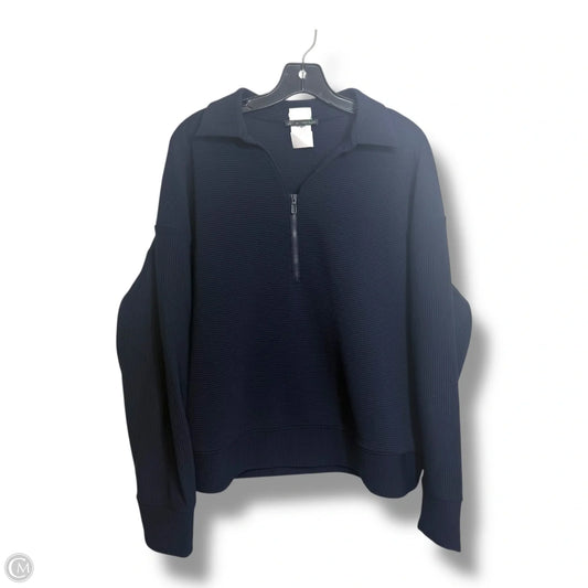 Top Long Sleeve By Adrianna Papell In Navy, Size: L