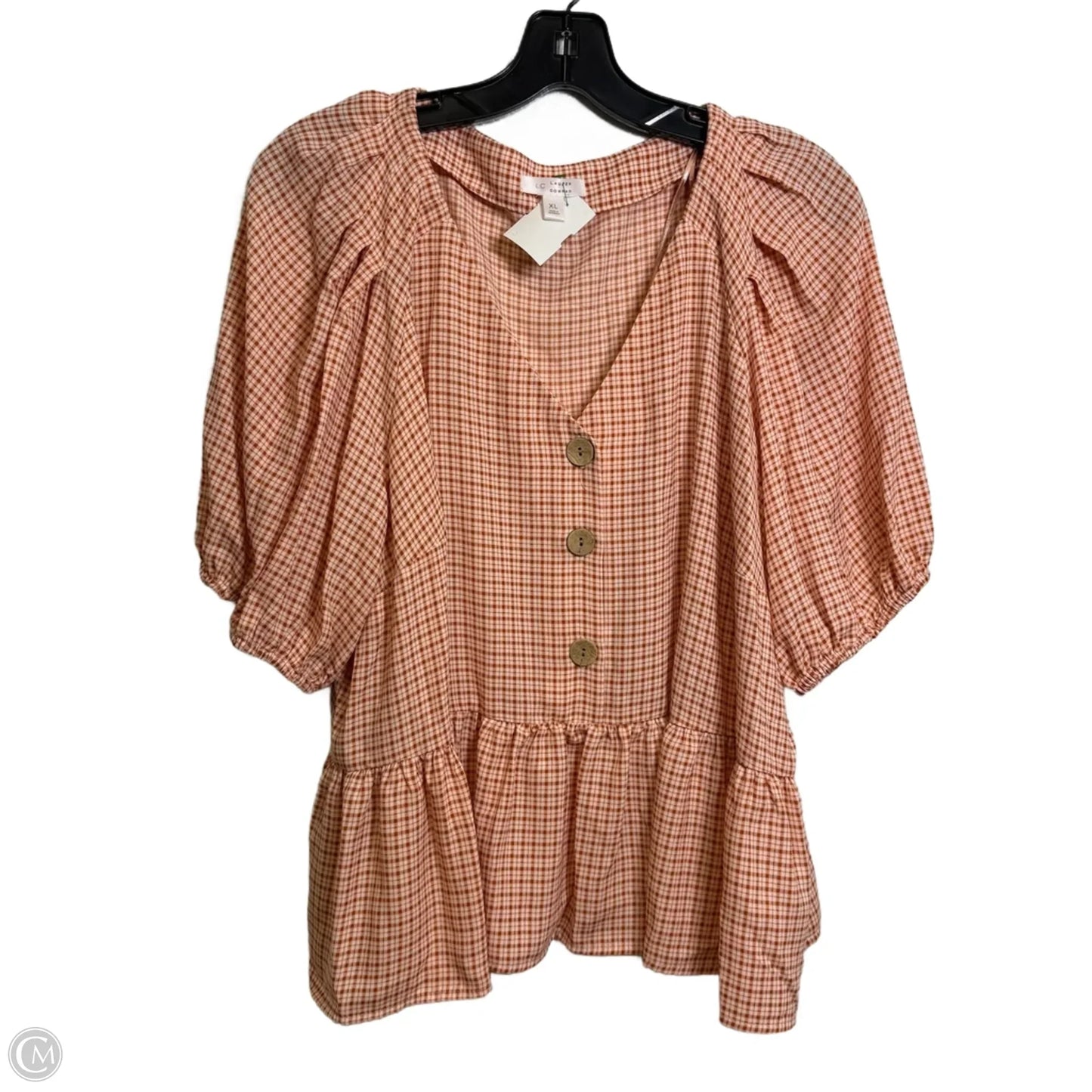 Top Short Sleeve Basic By Lc Lauren Conrad In Orange, Size: Xl