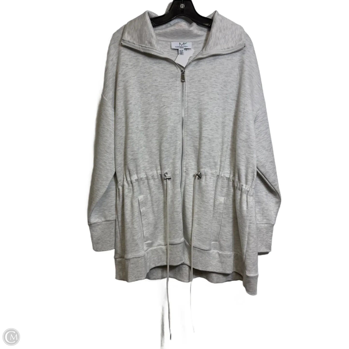 Sweatshirt Collar By Magaschoni In Grey, Size: 1x