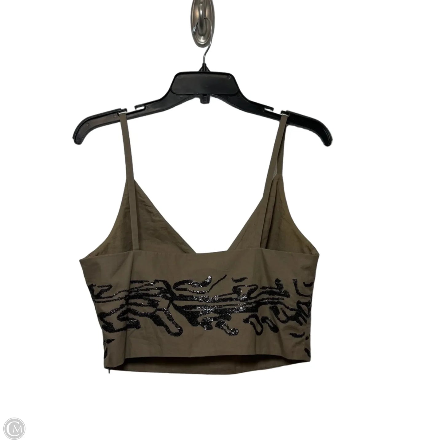 Cropped sequin Top Cami By Rachel Comey In Black & Brown, Size: 4
