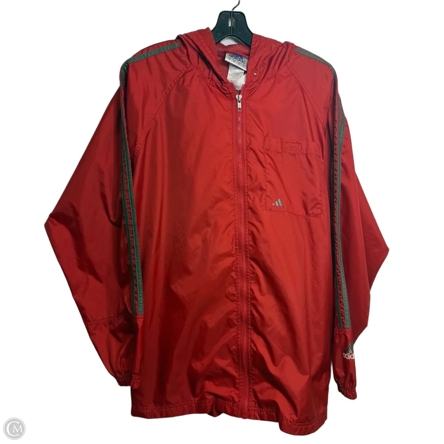 Coat Raincoat By Adidas In Red, Size: M