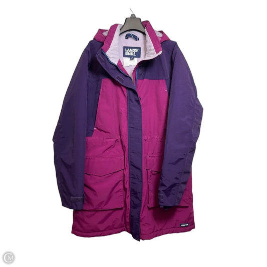 Coat Parka By Lands End In Purple, Size: L