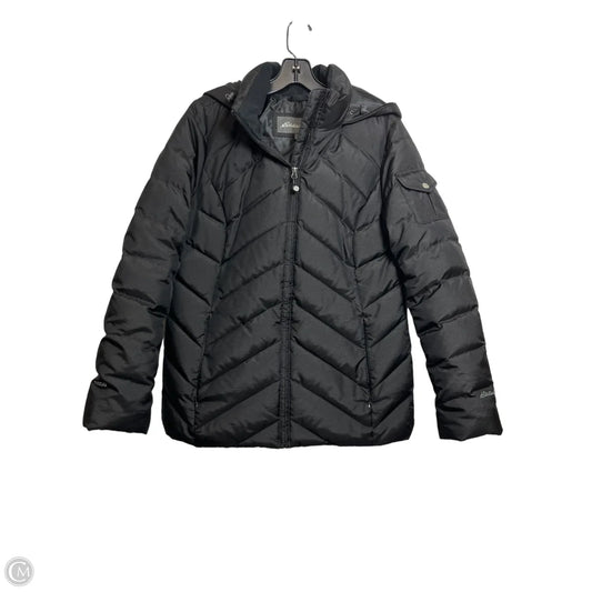 Coat Puffer & Quilted By Eddie Bauer In Black, Size: M
