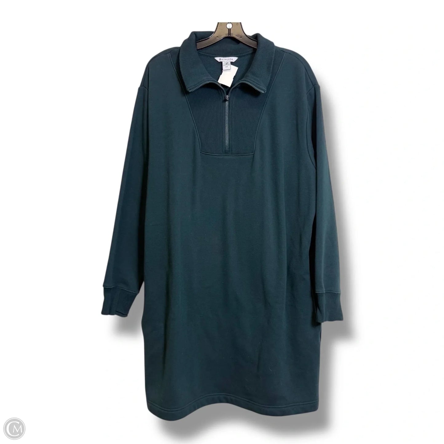 Athletic Jacket By Athleta In Green, Size: 2x