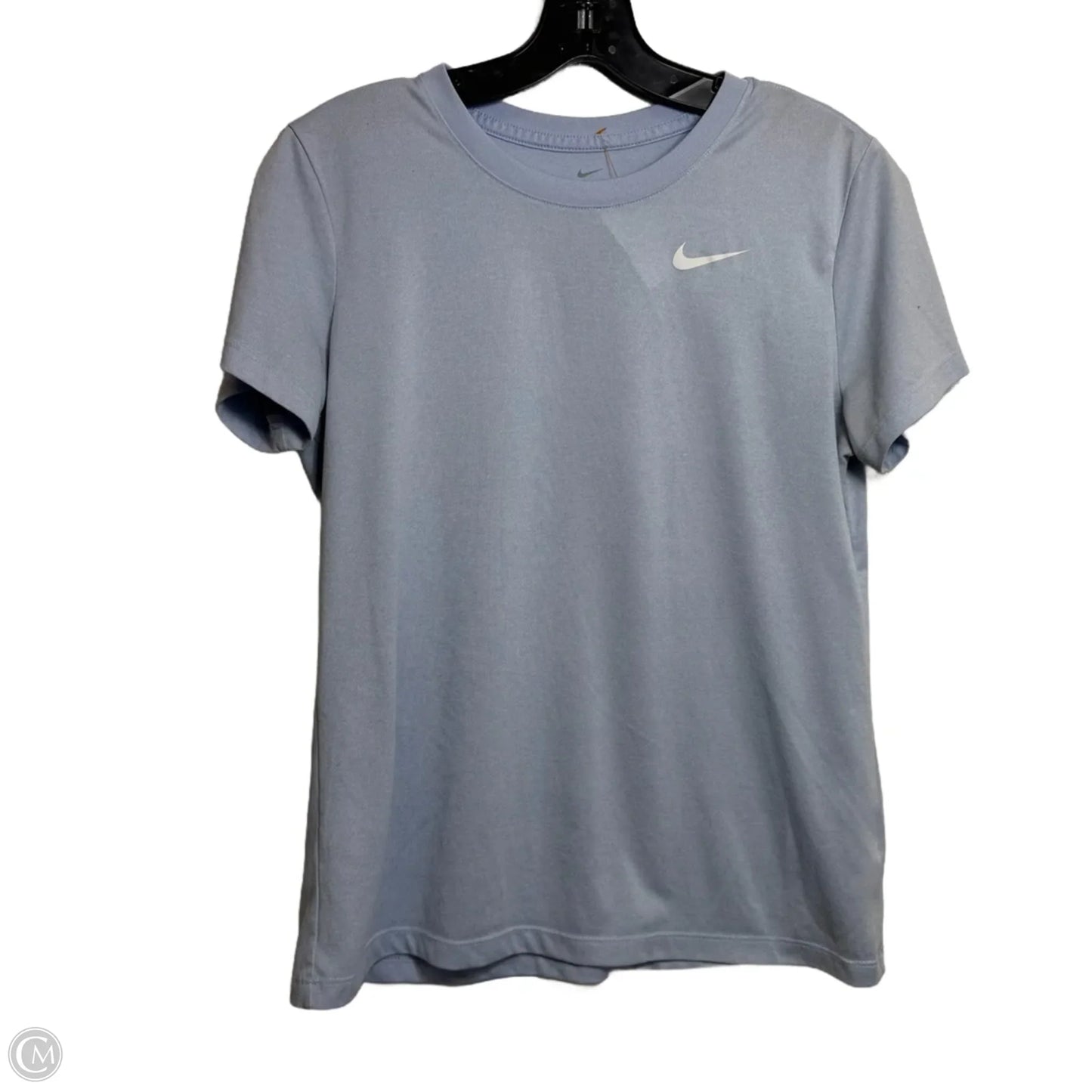 Athletic Top Short Sleeve By Nike In Blue, Size: M