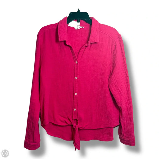 Top Long Sleeve By Beachlunchlounge In Pink, Size: L