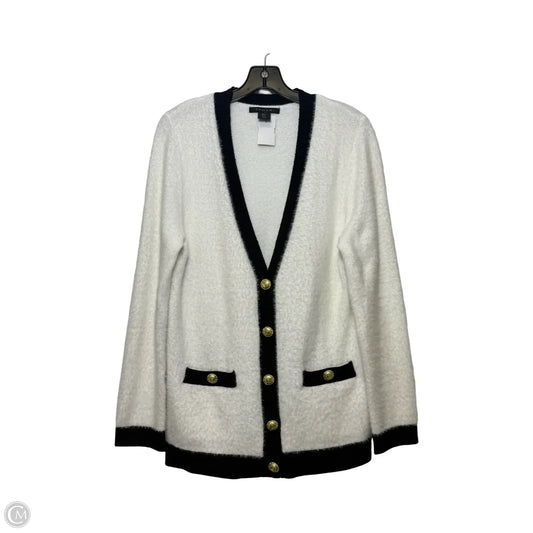 Sweater Cardigan By Tahari In White, Size: L