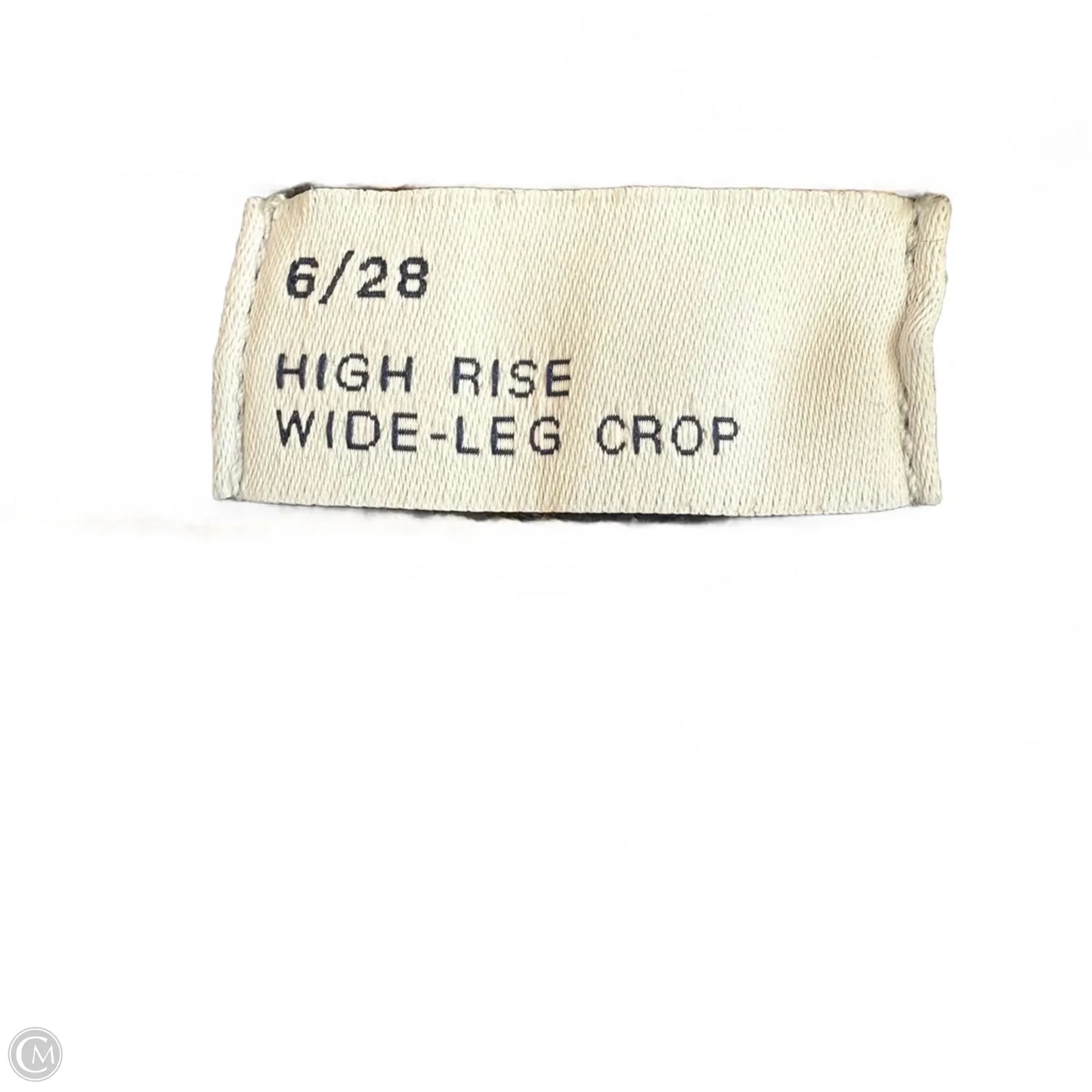 Jeans wide leg Cropped By Gap In Blue, Size: 6