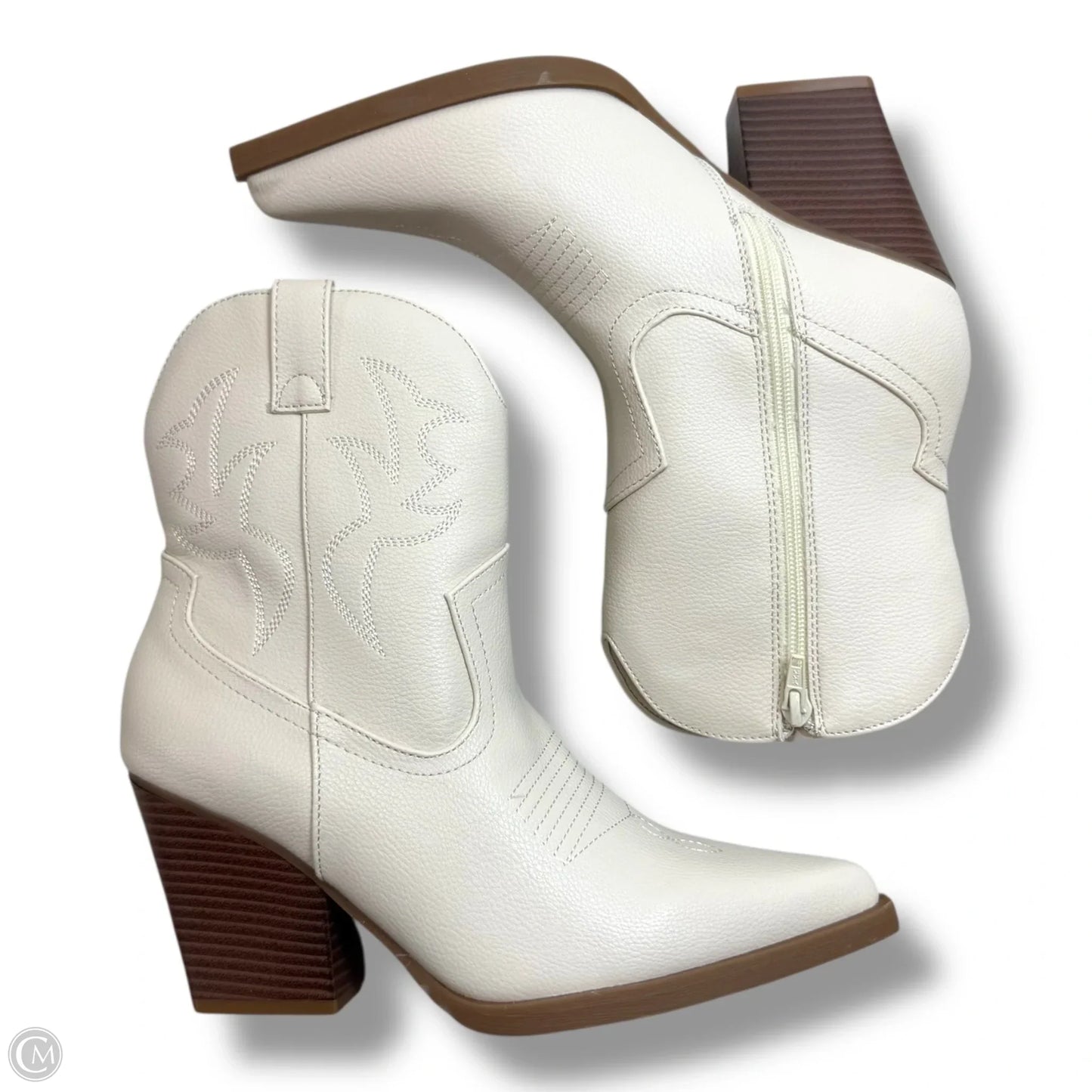 Boots Western By So In Cream, Size: 9