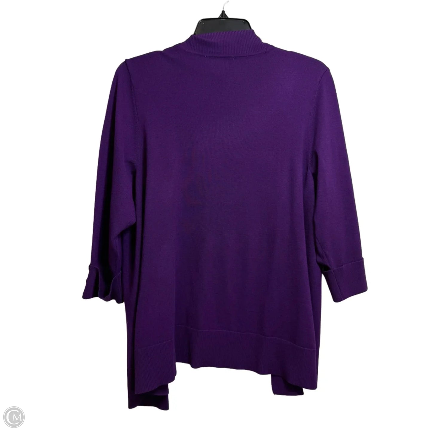 Cardigan By Christopher And Banks In Purple, Size: L