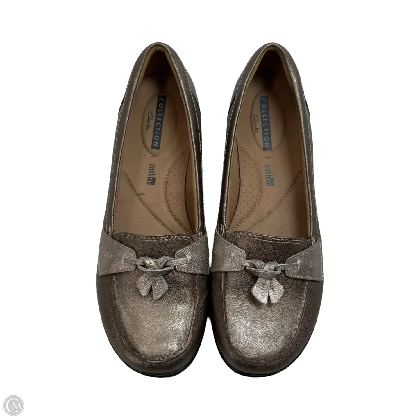Shoes Flats By Clarks In Bronze, Size: 9