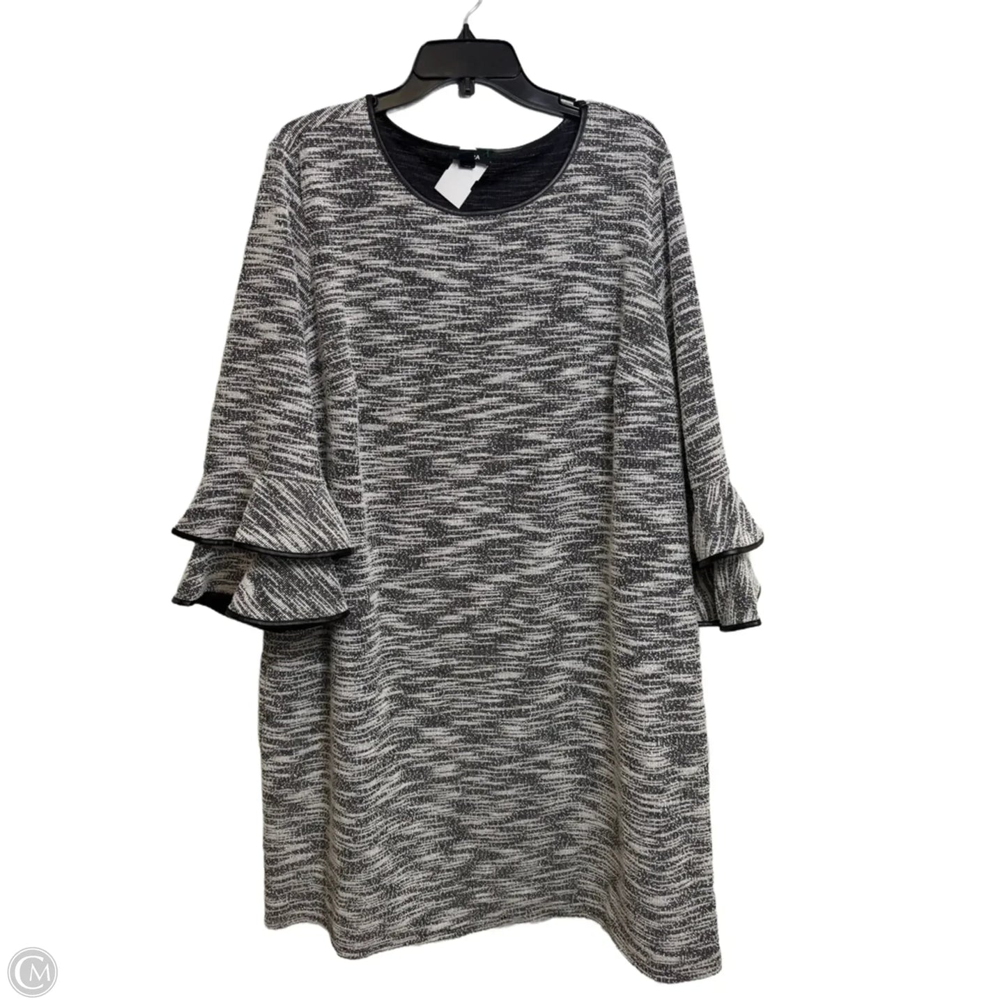 Dress Casual Midi By Tacera In Grey, Size: 3x