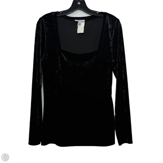Top Long Sleeve By Clothes Mentor In Black, Size: M