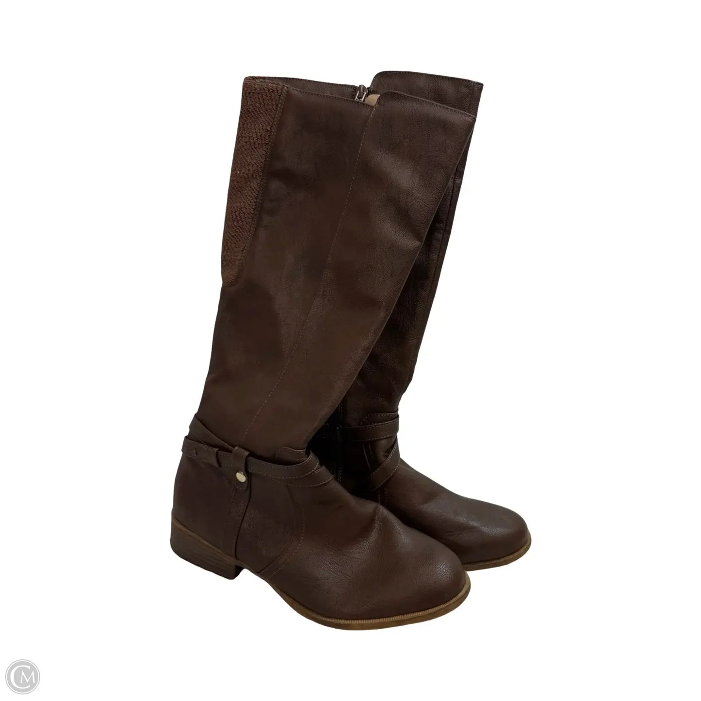 Boots Knee Flats By Life Stride In Brown, Size: 9.5