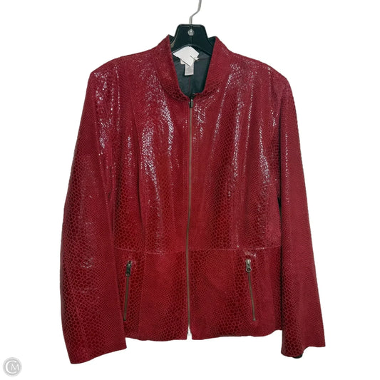 Jacket Other By Chicos In Red, Size: 2