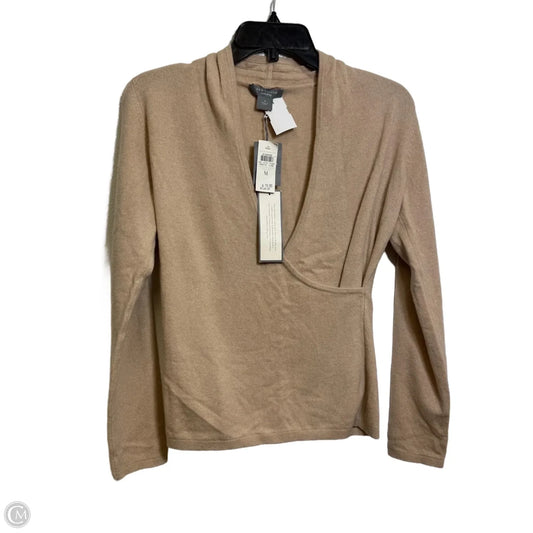 Top Long Sleeve By Ann Taylor In Cream, Size: M