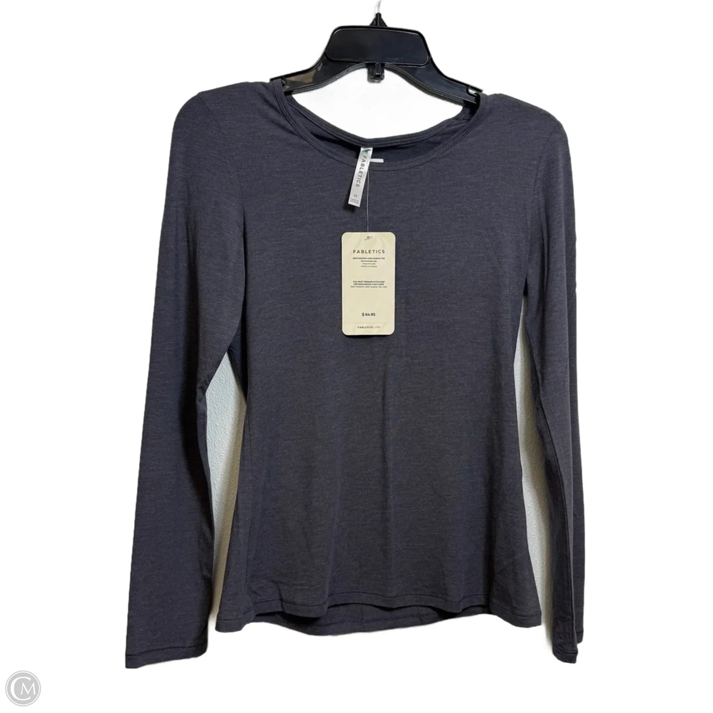 Top Long Sleeve By Fabletics In Grey, Size: M
