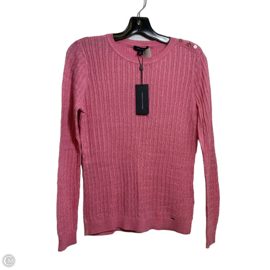 Top Long Sleeve By Tommy Hilfiger In Pink, Size: M