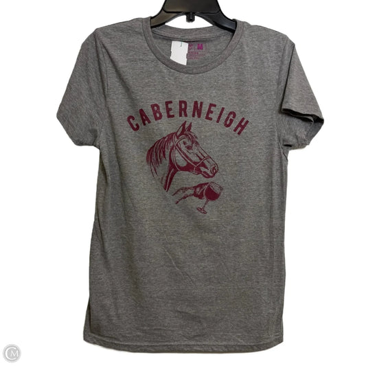 Top Short Sleeve By Cmf In Grey, Size: M