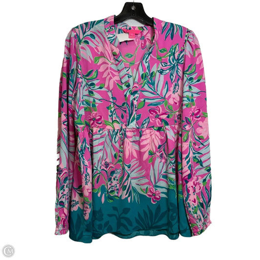 Top Long Sleeve Designer By Lilly Pulitzer In Multi-colored, Size: M
