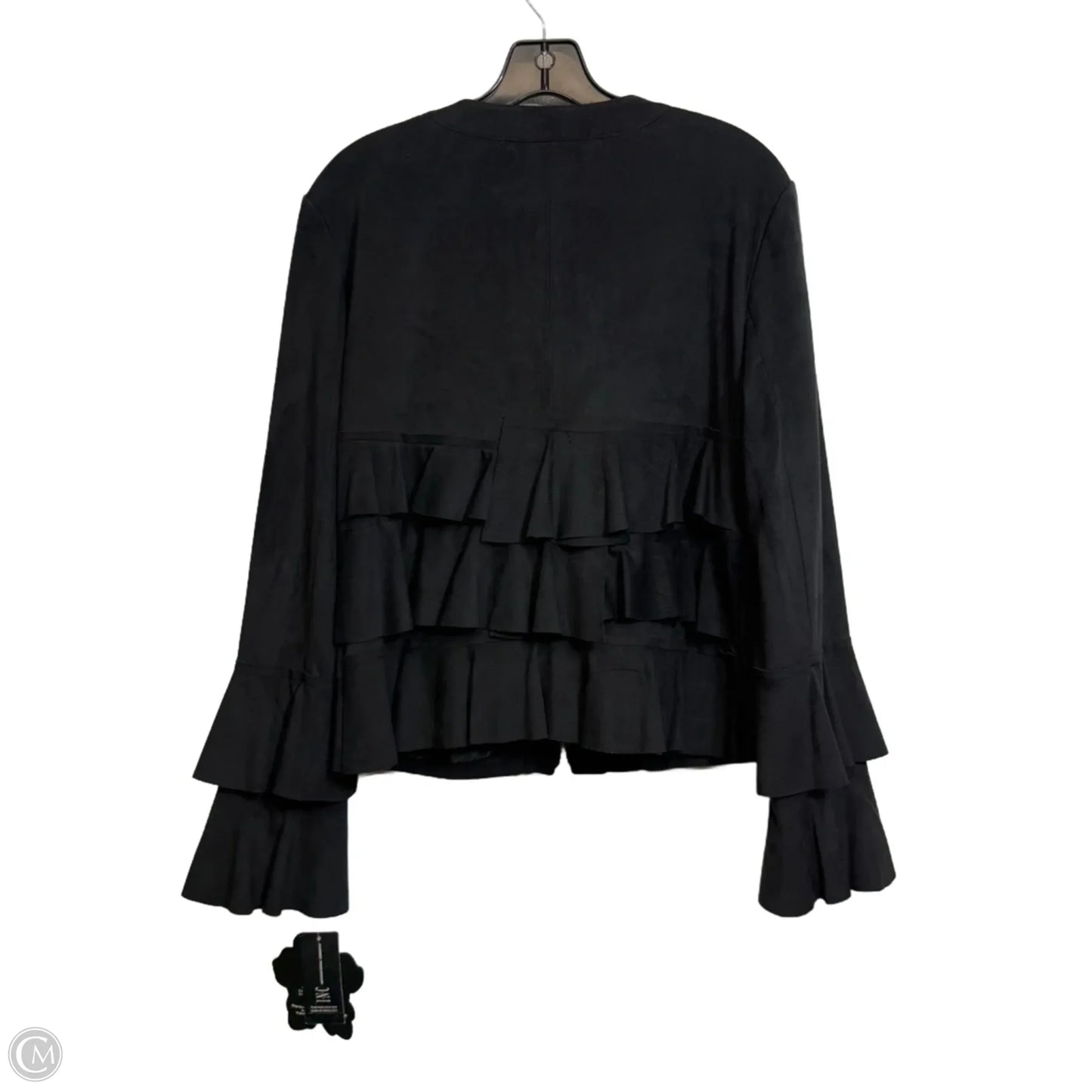 Top Long Sleeve By Inc In Black, Size: M