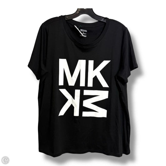 Top Short Sleeve Designer By Michael Kors In Black, Size: Xl