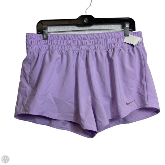Athletic Shorts By Nike In Purple, Size: L