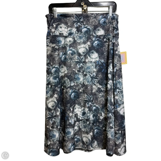 Skirt Midi By Lularoe In Floral Print, Size: 2x
