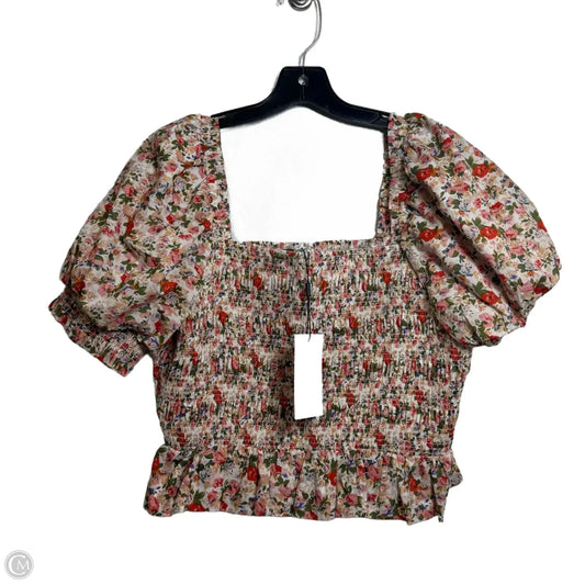 Top Short Sleeve By Vici In Floral Print, Size: L