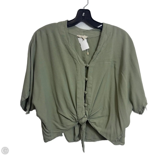 Top Short Sleeve By Sim & Sam In Green, Size: M