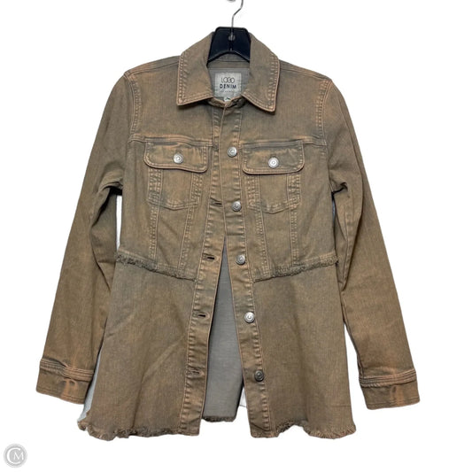 Jacket Denim By Logo In Orange Denim, Size: Xxs