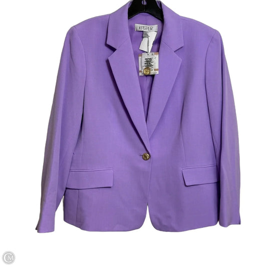 Blazer By Kasper In Purple, Size: 12p