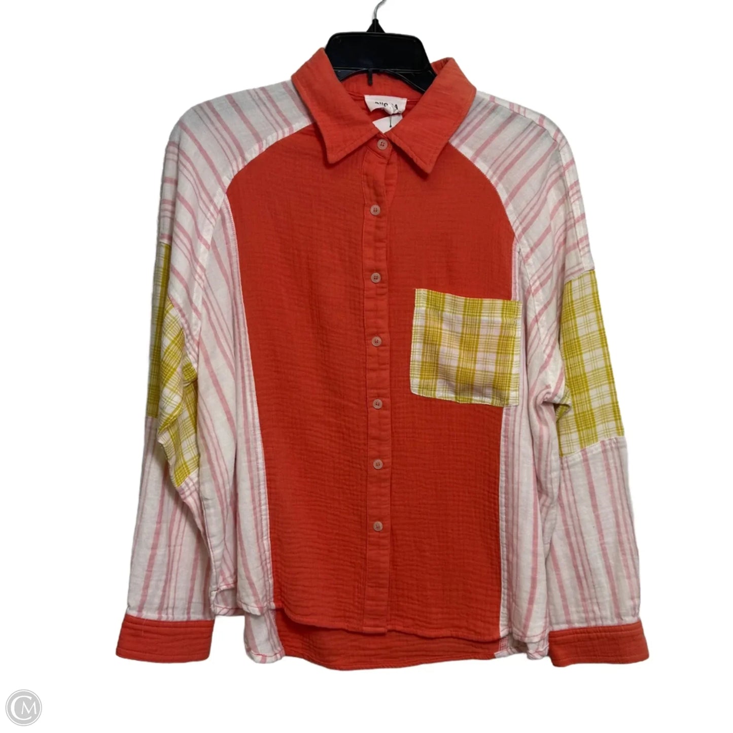 Top Long Sleeve By Adora In Orange, Size: M