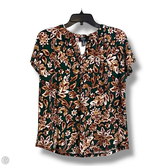 Top Short Sleeve By Jones New York In Multi-colored, Size: M
