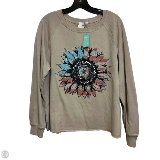 Sweatshirt Crewneck By Maurices In Beige, Size: M