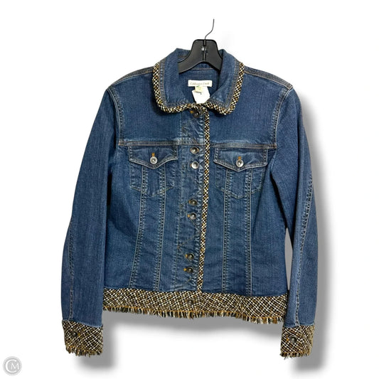 Sunflower Jacket Denim By Coldwater Creek In Floral Print, Size: 10