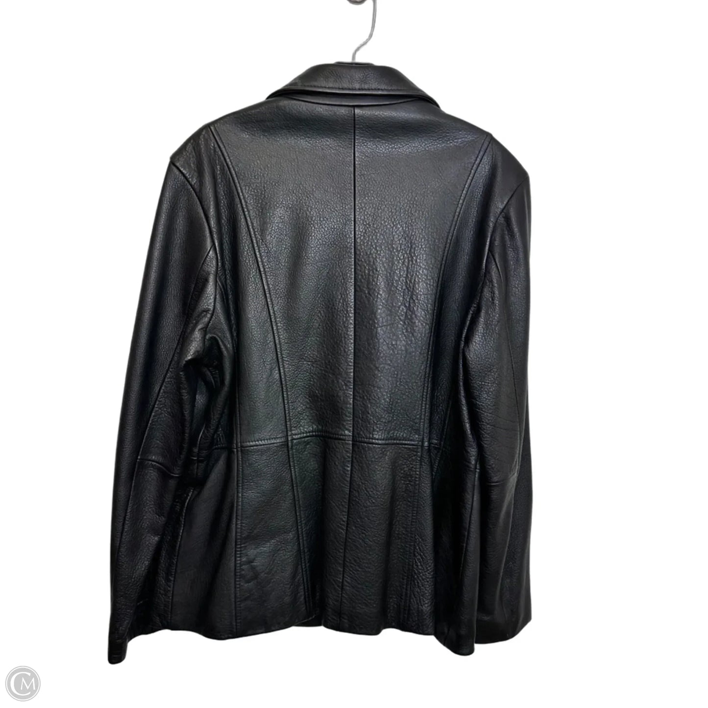 Jacket Leather By Wilsons Leather In Black, Size: L