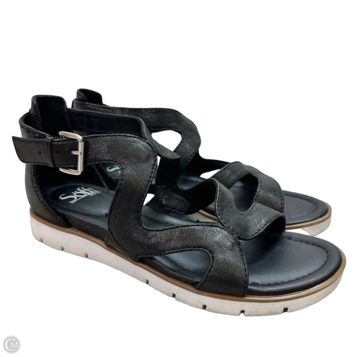 Sandals Flats By Sofft In Black, Size: 8.5