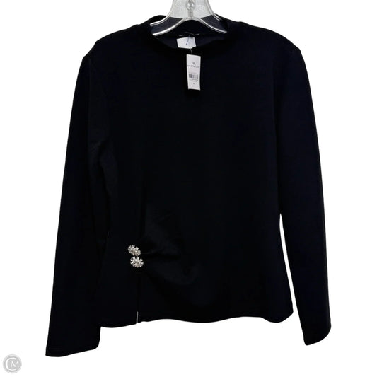 Top Long Sleeve By Ann Taylor In Black, Size: M