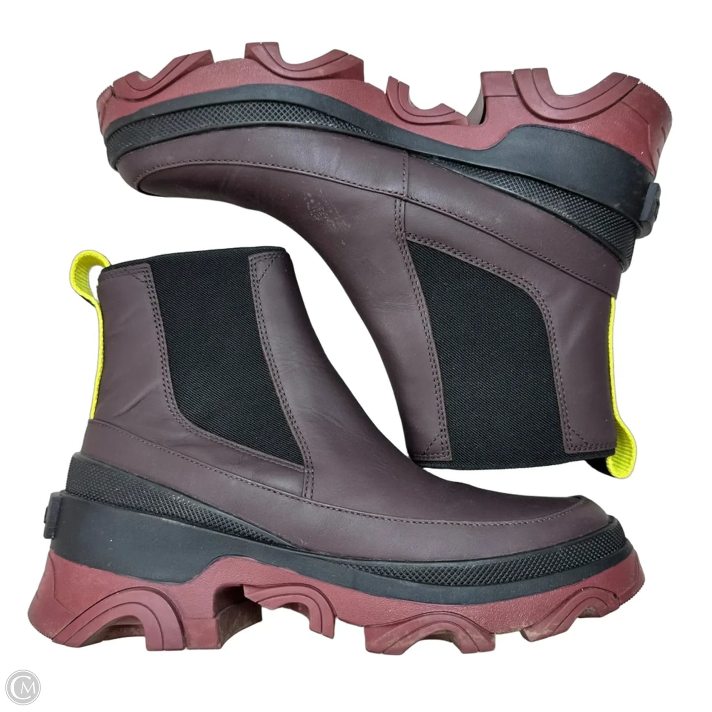 Boots Ankle Flats By Sorel In Maroon, Size: 8.5